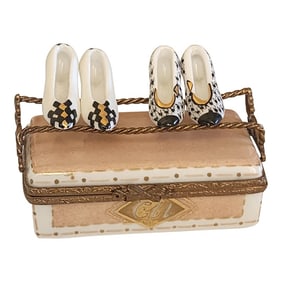Limoges Porcelain Box Shoe Themed