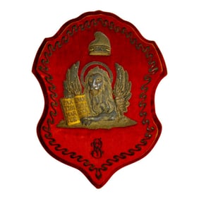 Venetian Embroidery Coat of Arm of a Doge Circa 1700