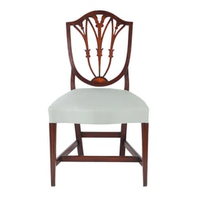 English or Scottish Hepplewhite Mahogany Shield Back Side Chair, C. 1780