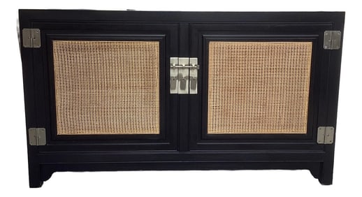 Michael Taylor Far East Collection for Baker Ebonized Sideboard Entertainment Center