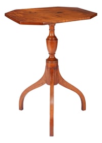 American Hepplewhite Maple Spider Leg Candle Stand, C. 1800-10