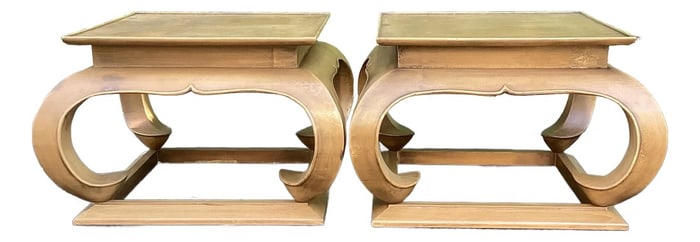 1970s Pair of Grand Scale Chinese Hongmu Tiered Opium Side Tables