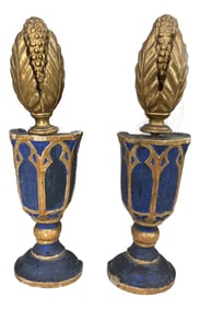 19th Century Wood Finials - Set of 2