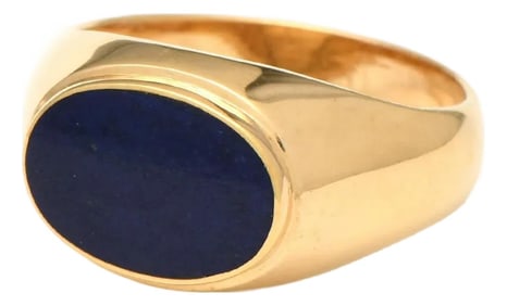 14KY Lapis Ring, size 10
