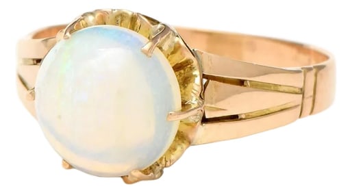 14KY Victorian Semi Crystal Opal(1.50) Ring, size 7.25