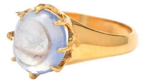 14KY Sapphire(3.30) Cabachon Ring, size 5.5