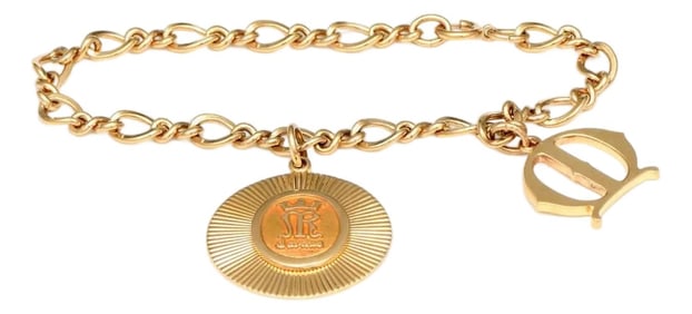 14KY Unique Charms Link Bracelet