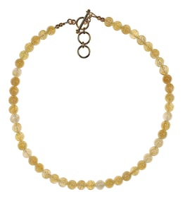 Ajd 18 Inch Summer Perfect Golden Lepidolite 8mm Necklace