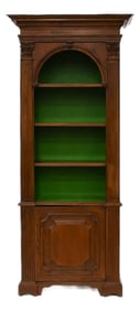 Walnut Bookcase With Corinthian Columns