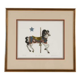 Late 20th Century Famed Etching "Ade to Illians" Limited Edition 10/40 by Jane M. Burke, Framed