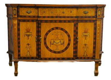 Castilian Imports Painted Urn Sideboard Cabinet