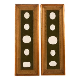 Framed Pair of Mid 20th Century Military Medallions