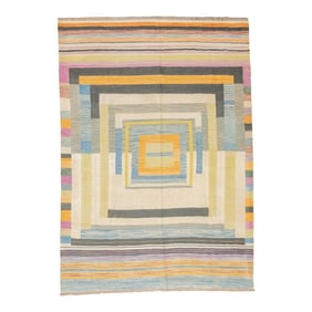 Fine Contemporary Turkish Kilim Flat Weave Wool Rug 5'8" X 8'0"