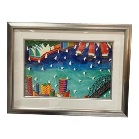 Ian Tremewen-"Sydney Sails Signed Lithograph 108/195