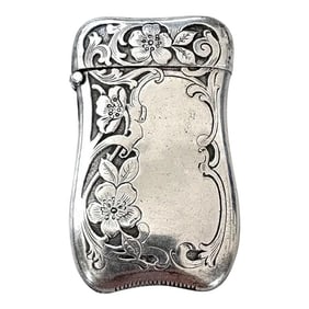 Antique 19th Century Danish Sterling Silver Match Box - Stamped