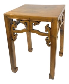 Chinese Antique Elmwood Side Table Qing Ming