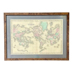 Map of the World by Johnson, 1861