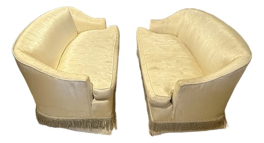 Pair of Vintage Petite Sofas Priced for Reupholstery