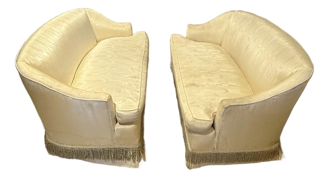 Pair of Vintage Petite Sofas Priced for Reupholstery (1 of 11)
