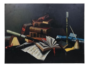 Oil on Canvas ï¼ŒTrompe-L'Å“il Artrealistic Still Life Imagery .