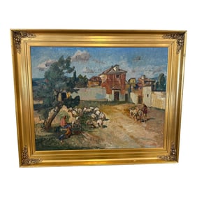 Early 20th Century Ludvig Jacobson Oil Painting, Framed