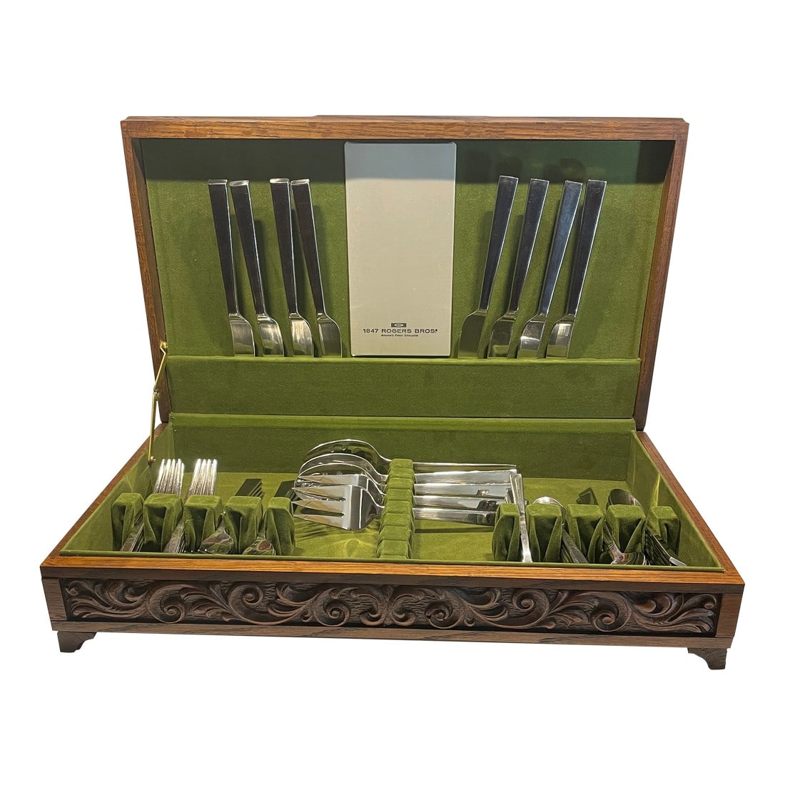Mid 20th Century Dansk MCM Stainless Flatware With Teak Storage Chest - Service of 8 (1 of 8)