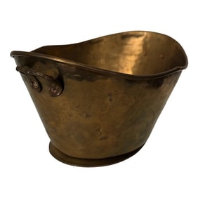 Hand-Forged Solid Brass Sculptural Planter "” India 1960s