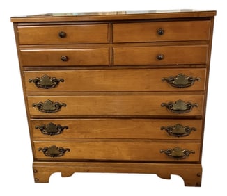 Mid Century Maple Five Drawer Chest of Drawers