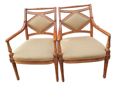 Pair of Georgian-Style Armchairs, Reminiscent of Late 18th Century England by Fairfield