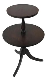 Vintage Chippendale Double Tier Dumbwaiter Table