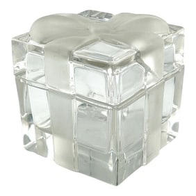 Tiffany & Co. Crystal Gift Box Trinket Dish Jewelry Box