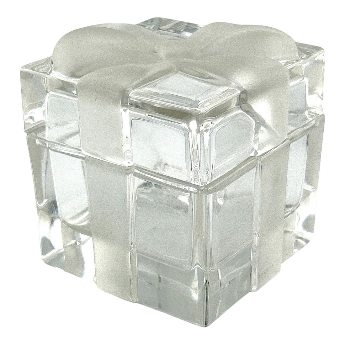 Tiffany & Co. Crystal Gift Box Trinket Dish Jewelry Box (1 of 5)