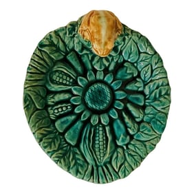 Late 19th Century Frog Majolica Dessert Plate