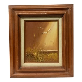 Mid Century Modern Original Oil Painting