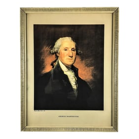 Offset Lithography Print of George Washington by Gilbert Stuart