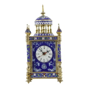 Vintage Chinese Cloisonné Mantle Clock