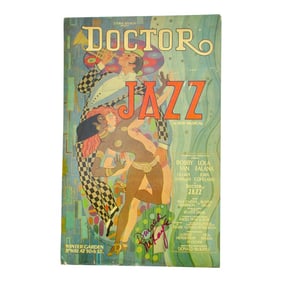 Original Poster Doctor Jazz Broadway Musical 1975 Rare Art