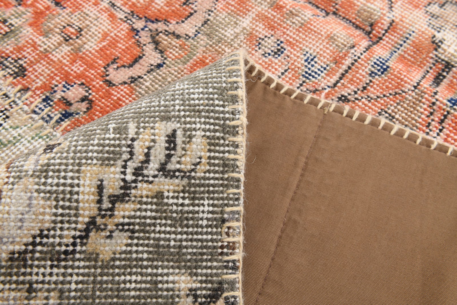 7'0'' x 9'10'' Handmade Vintage Wool Patchwork Rug - 5 - 17