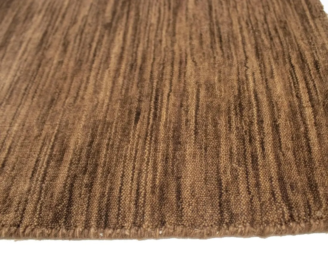 Solid Brown 5X8 Oriental Modern Rug - 12
