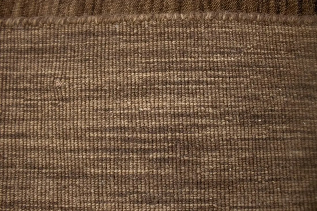 Solid Brown 5X8 Oriental Modern Rug - 6