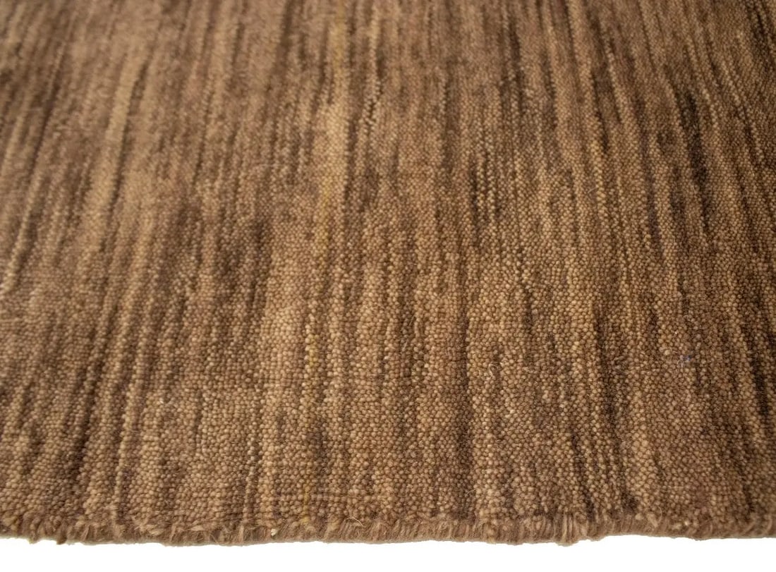 Solid Brown 5X8 Oriental Modern Rug - 9