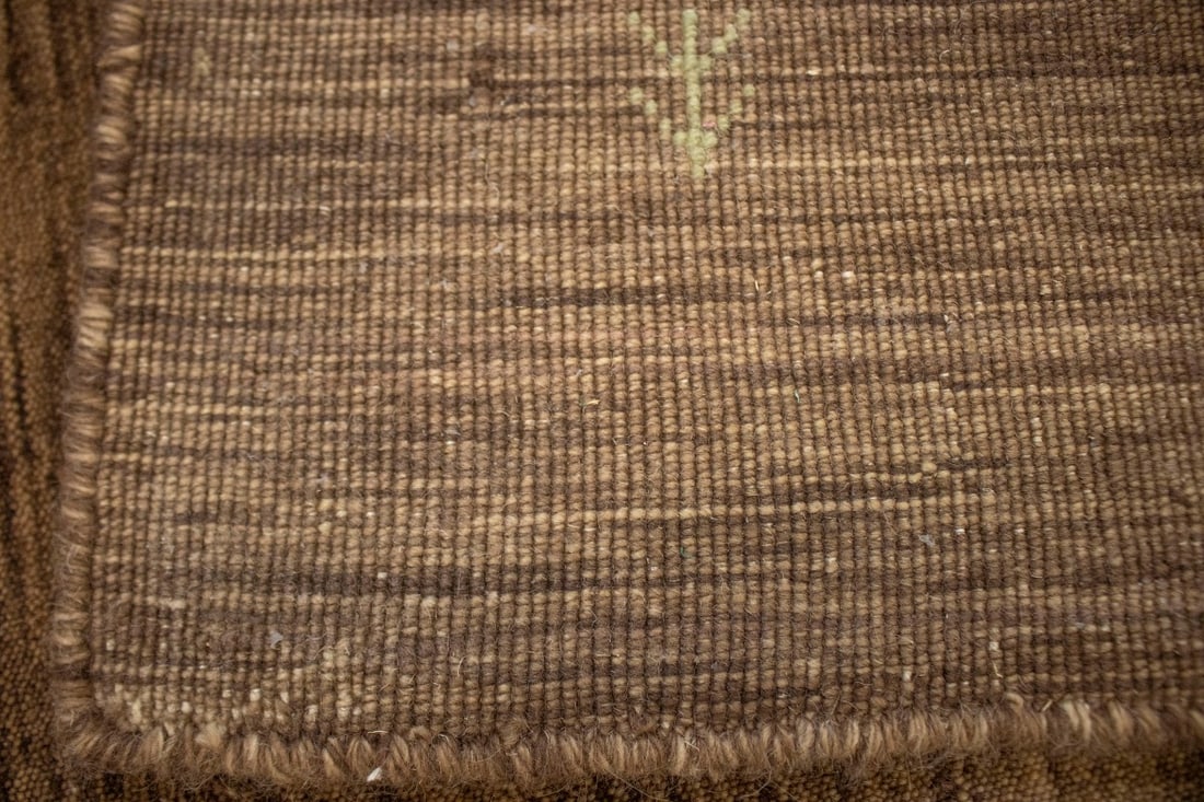Solid Brown 5X8 Oriental Modern Rug - 12