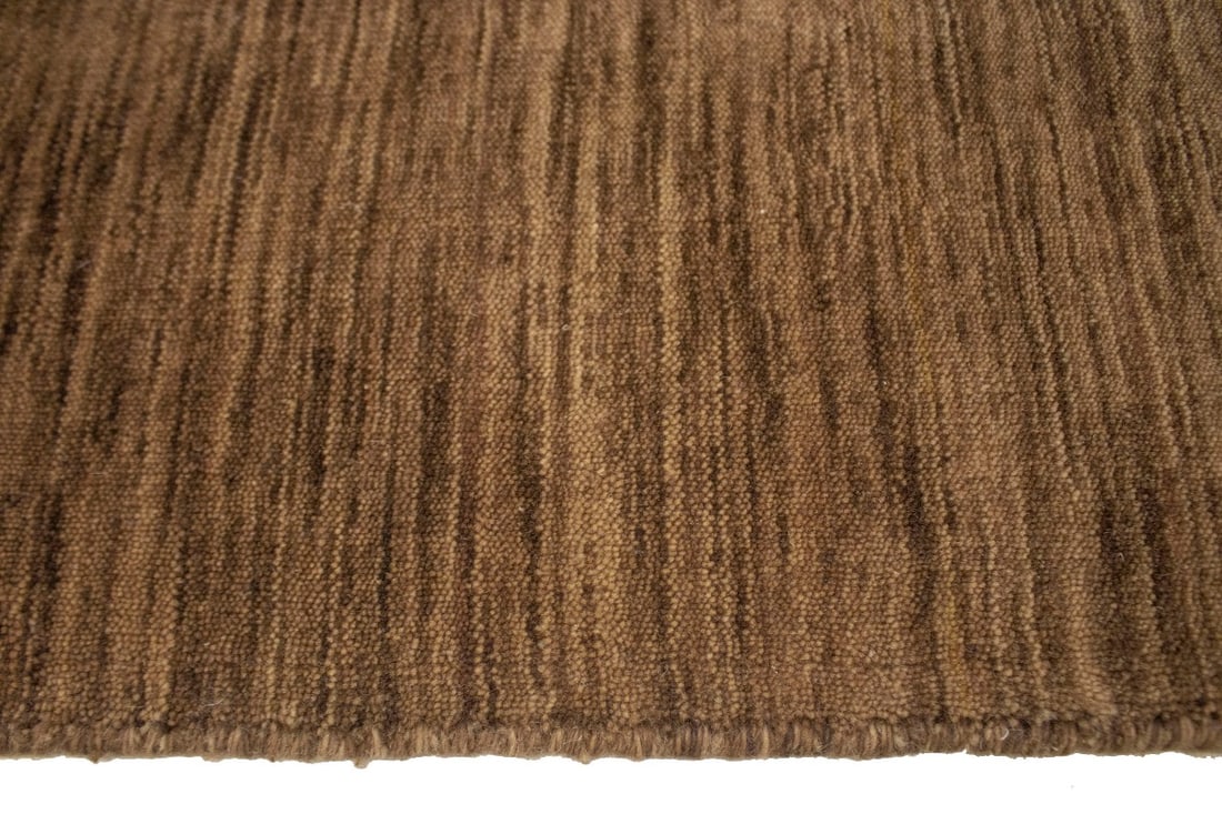 Solid Brown 5X8 Oriental Modern Rug - 6
