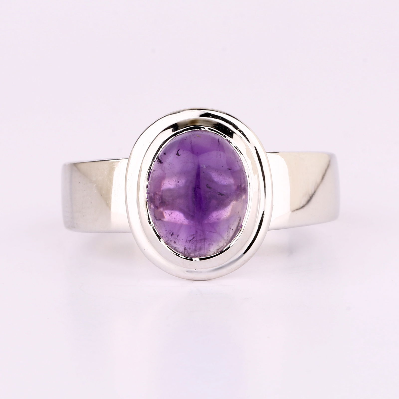 Ring: African Amethyst CAB Oval 10x8mm (1 of 5)