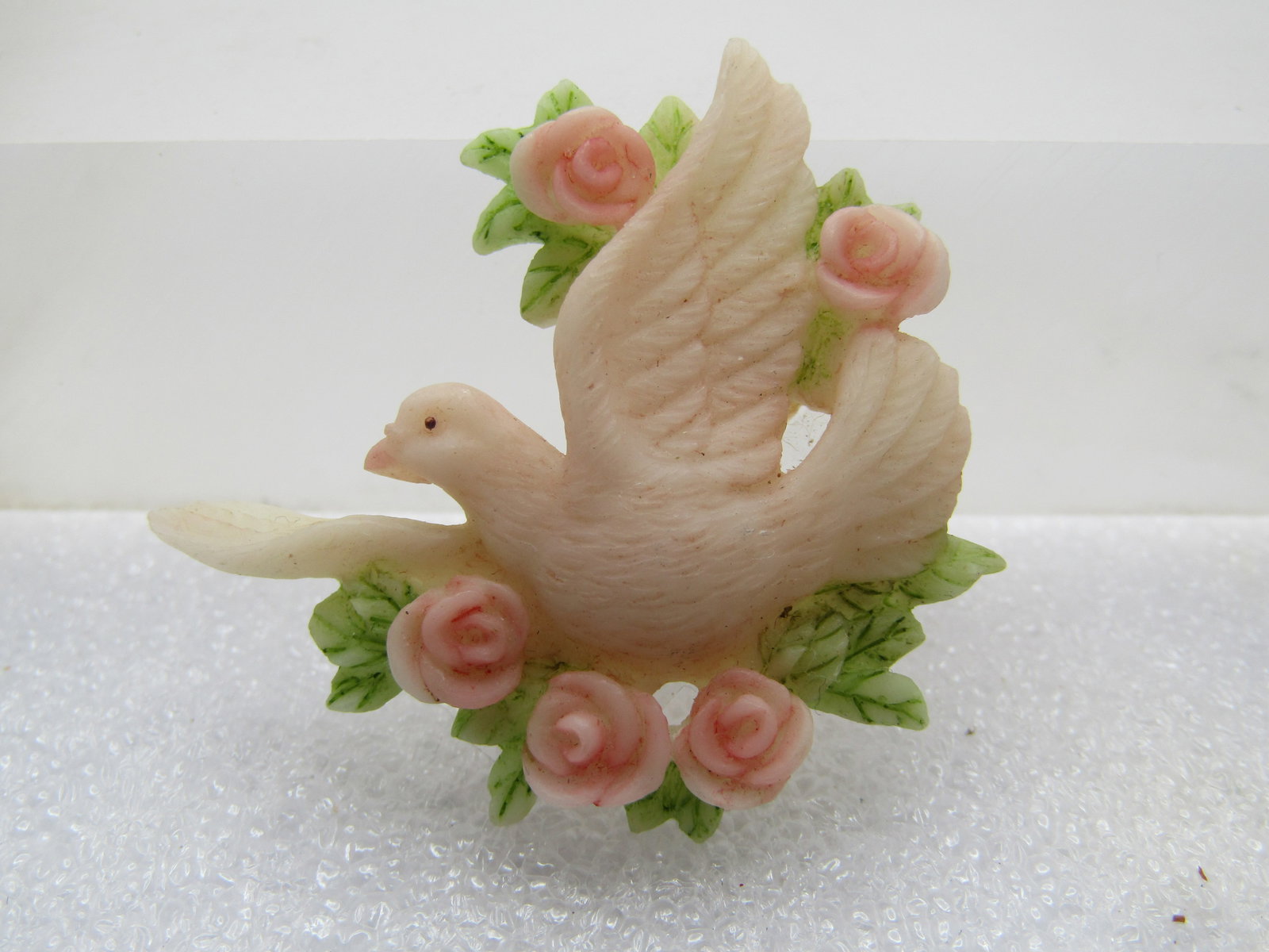 Vintage Dove & Roses Brooch, 1998, C-Clasp.. Signed Roman, Inc. (1 of 5)
