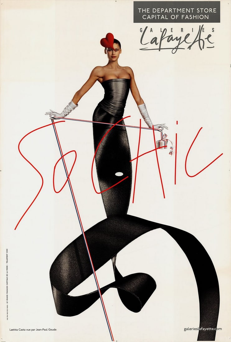 Jean-Paul Goude - Galeries Lafayette - So Chic - 2001 Offset Lithograph 69" x 46.75": Lot Title: Jean-Paul Goude - Galeries Lafayette - So Chic - 2001 Offset Lithograph 69" x 46.75" Artist: Jean-Paul Goude Title: Galeries Lafayette - So Chic Description: "Galeries Lafayette - So Chic"