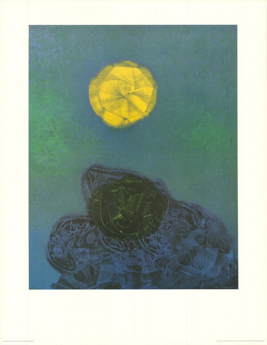 Max Ernst - Ursachen Der Sonne, The Sun (No Text) - 1989 Offset Lithograph 35.35" x 27.5": Lot Title: Max Ernst - Ursachen Der Sonne, The Sun (No Text) - 1989 Offset Lithograph 35.35" x 27.5" Artist: Max Ernst Title: Ursachen Der Sonne, The Sun (No Text) Description: "Ursachen Der Sonne, Th