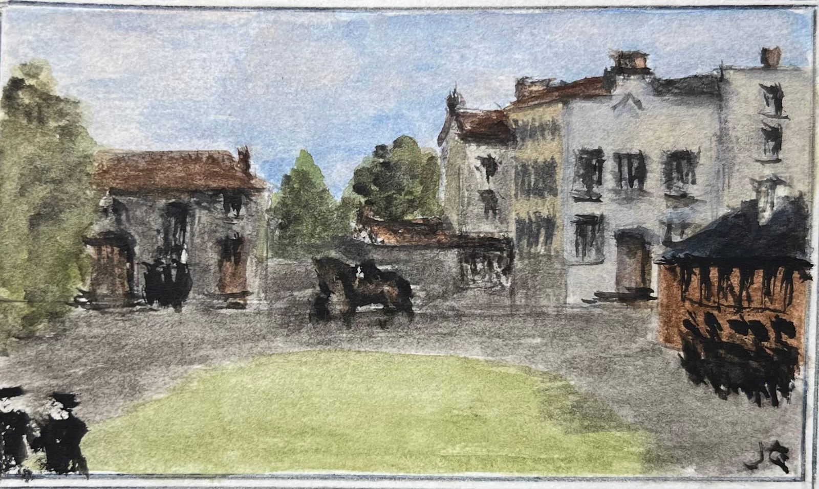 Jack Grunwell; Historic Miniature Watercolor Paintings of John Wesley Kingswood School: Title: Jack Grunwell; Historic Miniature Watercolor Paintings of John Wesley Kingswood School Description: Title: John Wesley Kingswood School Bristol 1830 Historic Minature Watercolor by Jack Grunwel