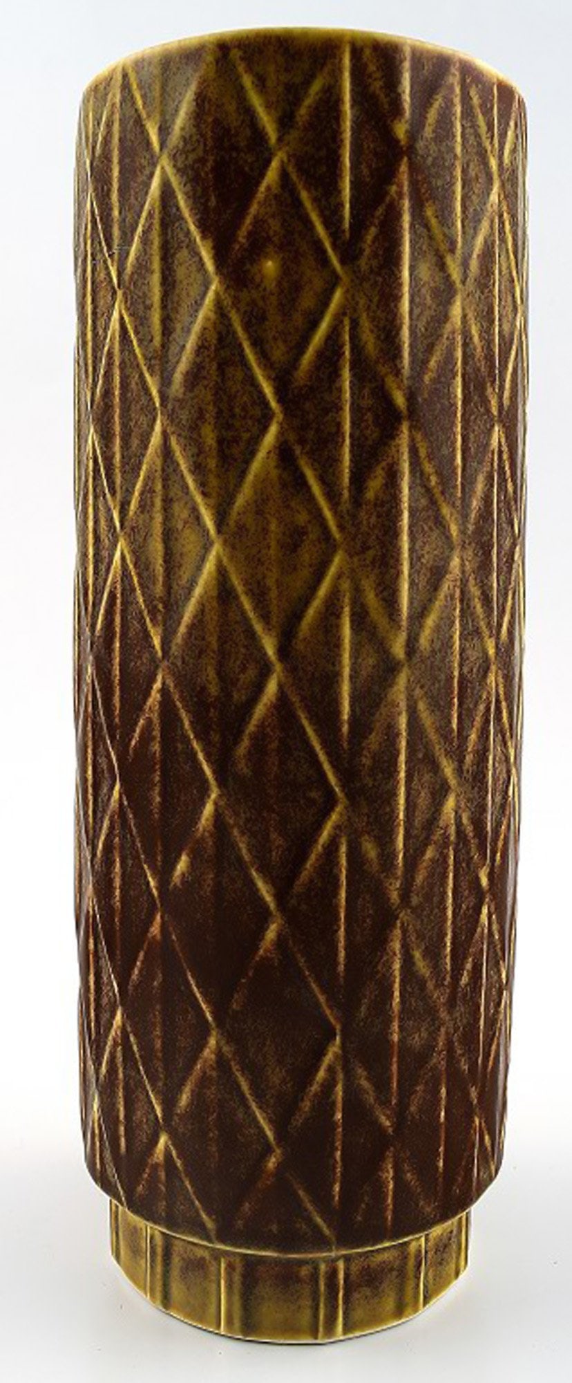 Art Pottery vase by GUNNAR NYLUND for Rörstrand. "Eterna".: Art Pottery vase by GUNNAR NYLUND for Rörstrand. "Eterna" with decoration in relief. Measures: 21 cm. In perfect condition. Reserve: $175.00 Shipping: Domestic: Shipping rates are determined