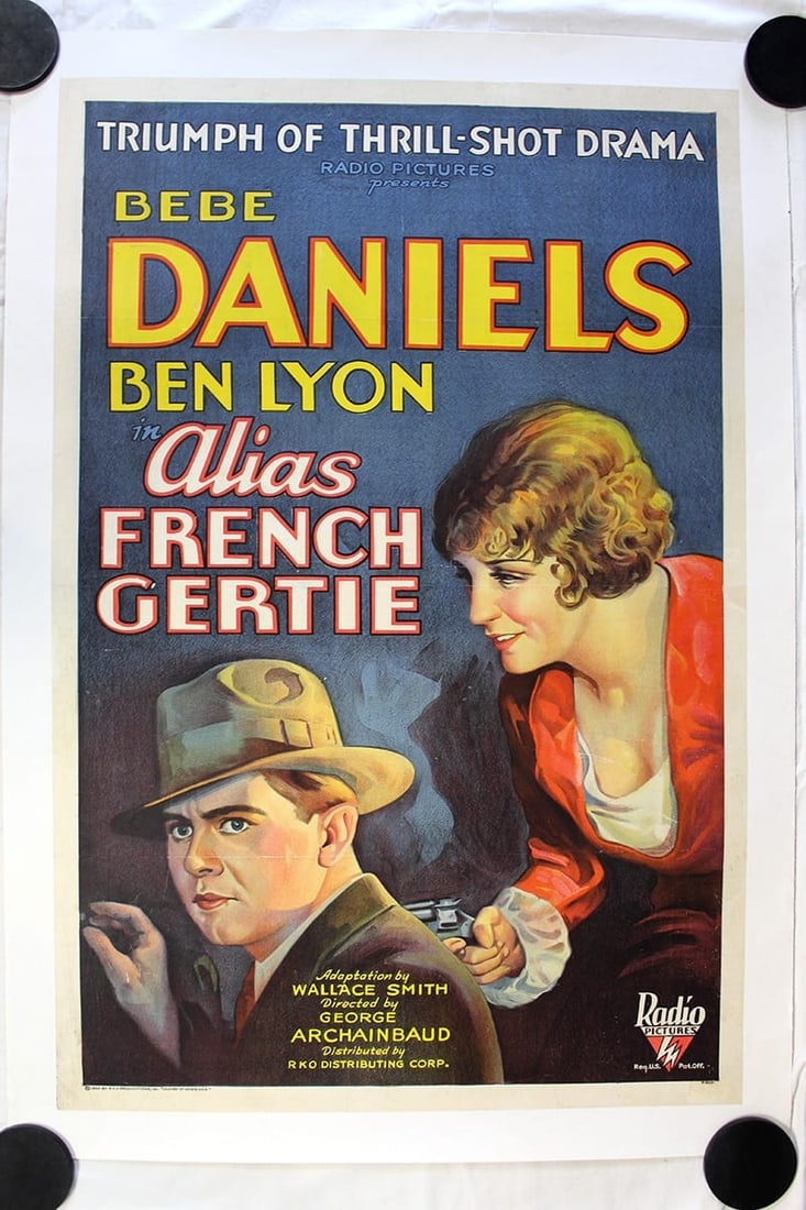 Alias French Gertie (1930) US One Sheet Movie Poster LB: Alias French Gertie (1930) US One Sheet Movie Poster LB, Please refer to the attached photos to determine the condition of this original vintage item. Note: LB means Linen Backed. Ready for you to fra